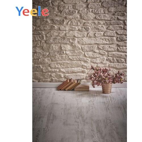 Yeele Art Flowers Book Stone Wall Wooden Flooring Scene Photography Background Customized Photographic Backdrop For Photo Studio
