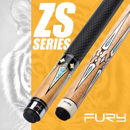 FURY Billiard Pool Cue 11.75mm/12.75mm Tiger Everest Tip Smooth Leather handle Wrap Decal Tecnologia Billar Cue Stick Kit