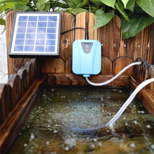 Solar Powered Oxygenator Water Oxygen Pump Pond Aerator Aquarium Air Pump Waterproof For Garden Aquariums Fish Tank Pools Ponds