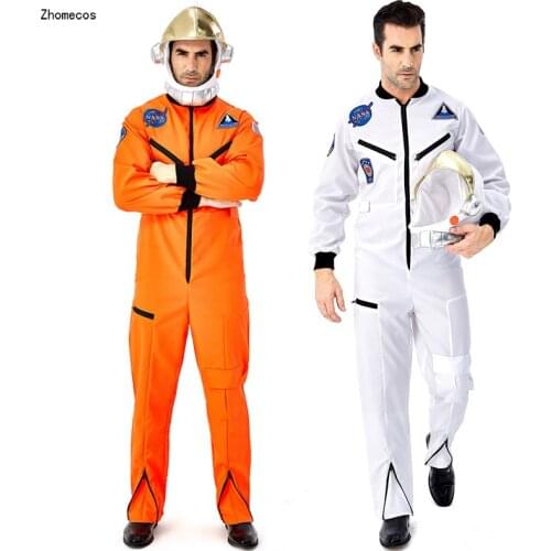 Zhomecos Space Astronauts Cosplay Cosplay Costume Pilot Spaceman Space Suit Costume Cosplay Halloween Masquerade Party Full Set