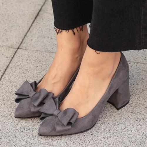 Mio Gusto Brand Liz Gray Color High Quality 7Cm Heel Height Women 's Fashion Shoes