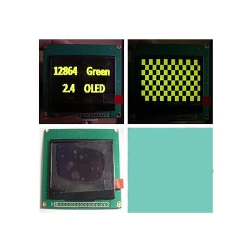2.4 inch 20PIN SPI Green / Yellow OLED Module SSD1305 Drive IC 128*64 I2C / Parallel Interface 3.3V
