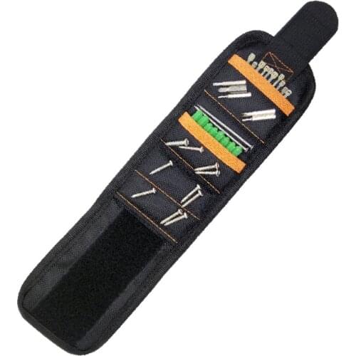 Wrist Support Strong Magnetic Wristband For Screw Nail Holder Tool Bag Hand Bracelet Pouch Bag Screws Drill Holder Holding