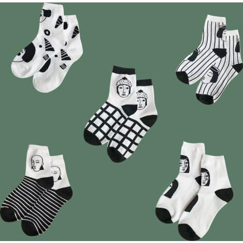 Harajuku Ins Style Korean Womens Tube Socks Tide Street Wild Net Red Personality Indian Cotton Kawaii