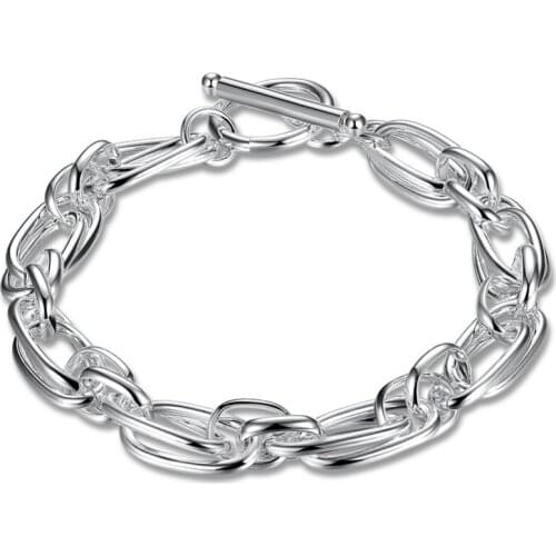 2019 latest fashion classic fashion jewelry upscale elegant womens jewelry simple geometry pure silver womens bracelet