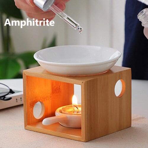 Basis Of Bamboo Oven Aromatherapy Incense Burner Romantic Ceramic Candles Holder Room Decoration Of House Lamp Oil Fragrance