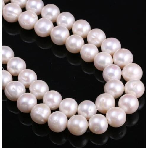 Natural Freshwater Pearl White / Pink Potato Shaped Making Necklaces Bracelets And Earrings For DIY Sold In Packs 12-13mm