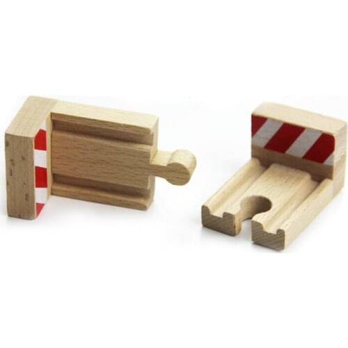 P042 end stop track 2pcs/lot compatible with train wooden track for BRIO rail bridge electric rail cars game essential
