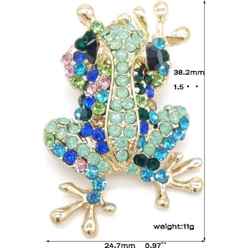 European and American Fashion Animal Brooch Zircon Painting Oil Brooch Custom Wholesale Brooch Frog brooch Gift Jewelry