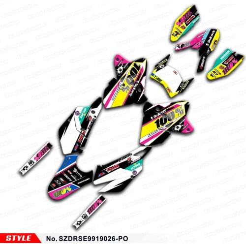 Aftermarket MX Decals for DRZ400SM DRZ400E DRZ 400 SM Enduro DRZ400 SM E KLX 400R 99 to 19, Style No. SZDRSE9919026-PO