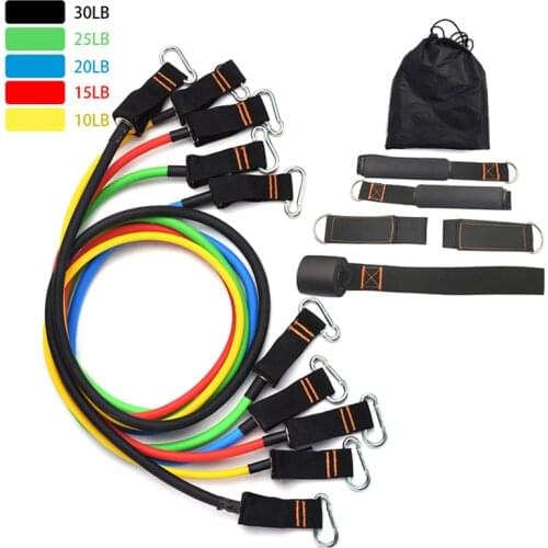 Adjustable Pull Rope Fitness Exercises Resistance Bands Sets Crossfit Rubber Expander Elastic Body Training Workout for Sports