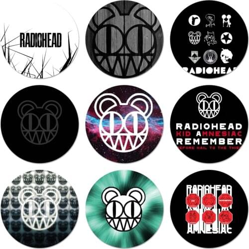 Rock band Radiohead Badge Brooch Pin Accessories For Clothes Backpack Decoration gift 58mm