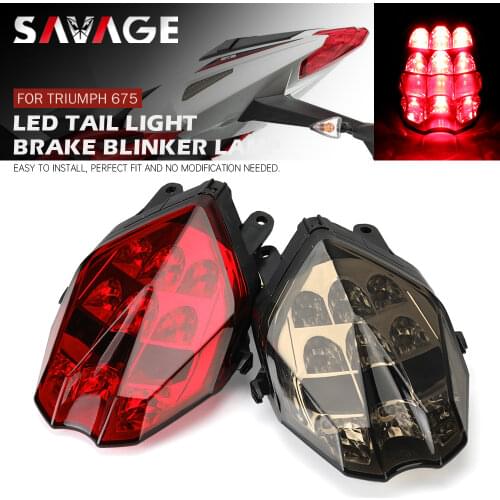 LED Tail Brake Light For Speed Triple 675/R Daytona 13-16, Street Triple S 765 17-18 Motorcycle Integrated Blinker Lamp