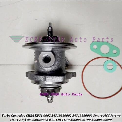 Turbo Cartridge CHRA KP31 54319880002 54319880000 A6600960199 A6600960099 For Smart Fortwo Cabrio Coupe MC01 OM660DE08LA 0.8L