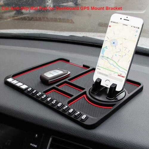 Universal Car Phone Holder for Cell Phone in Car GPS Dashboard Bracket Car Anti-Slip Mat Pad Auto Phone Holder With Parking Card