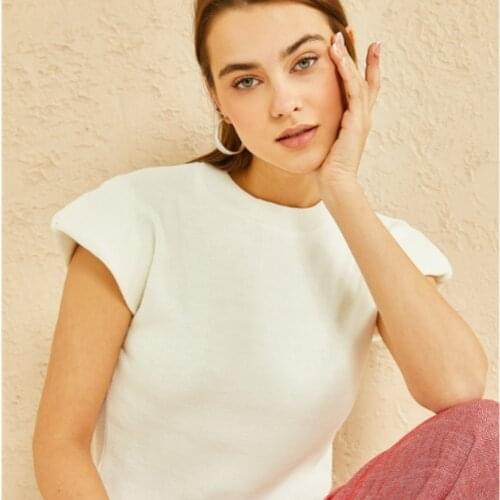 Womens Wadded Tank Crop Top Blouse White Black Blue Cotton Sexy Shoulder Detail Basic Stylish Ladies Blouse y2k