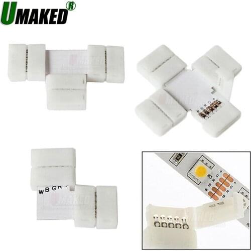 2Pin 3Pin 4Pin 5Pin LED Connector L/T/X Shape 8mm 10mm 12mm FPC Free Welding Adapter Use For 3528 2812 5050 RGB Light Strip