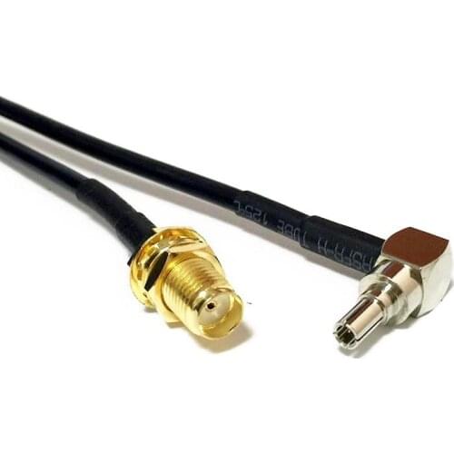 2PCS 3G 4G wifi Antenna Extension Cable SMA Female Jack nut to CRC9 Right Angle Connector RG174 Coaxial Cable20CM 8inch Pigtail