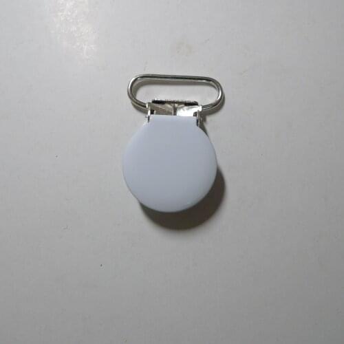 25pcs 20mm 3/4" #2 WHITE COLOR Round Suspender Clips