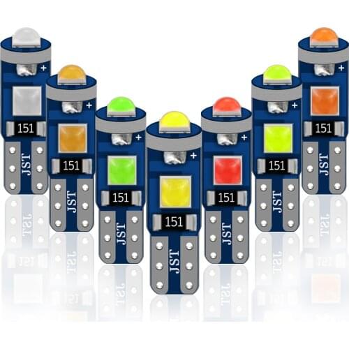 500pcs T5 Car Bulb 3030 3smd Wedge LED Interior Light dash board Instrument Lamp Ice Blue Red Dropshipping Wholesale