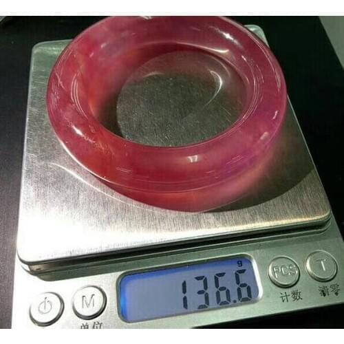 57-58mm Certified (Grade A) 100% Natural red yellow mix Jadeite JADE Bracelet Bangle