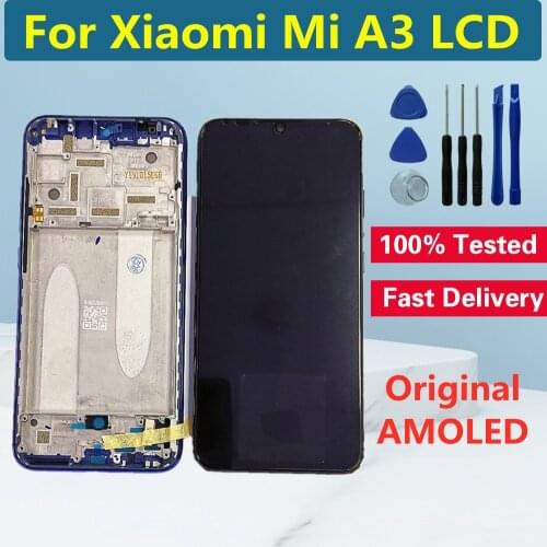 6.01" Original For Xiaomi Mi A3 LCD Display Touch Panel Digitizer LCD For Xiaomi Mi CC9e MiA3 Display Replacement With Frame
