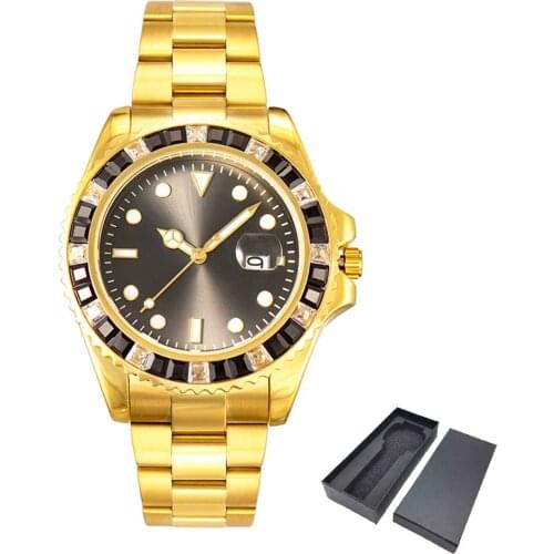 Luxury Diamond Fashion Watch Men 3bar Waterproof Date Clock Male Diamond Watches Mens Quartz Wristwatch Gold Relogio Masculino
