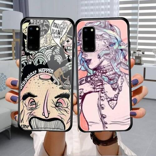 Cute animals Phone Case Tempered Glass For Samsung S7 S8 S9 S10E S20 21 30 Plus ultra Note 8 9 10 Plus A7 2018
