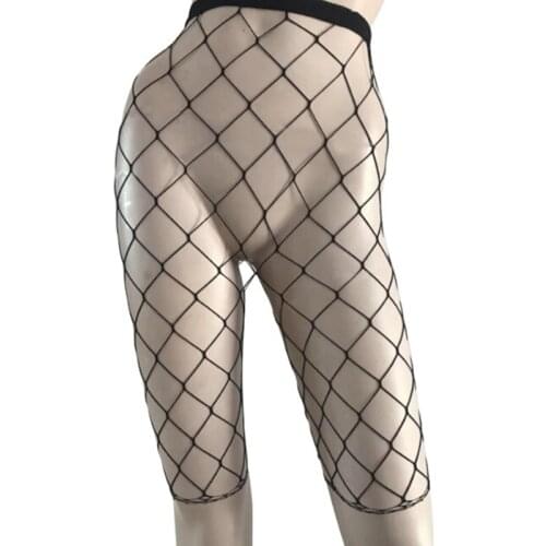 Black Sexy Womens Short Fishnet Stockings Fish Net Pantyhose Mesh Stockings Lingerie Half Short Beggar Stocking Free size