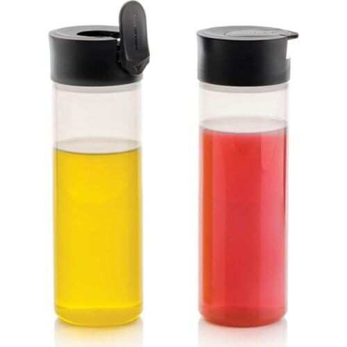 Tupperware Ketchup Honey Oil Dispenser Squeeze 360ml 2pc - Black