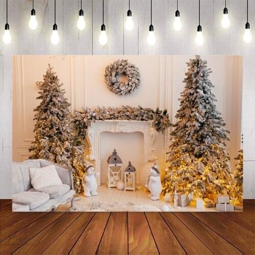 Photography Background Winter Christmas Tree Flash Gift Decoration Christmas Backdrops for Photo Studio Backdrop Photocall
