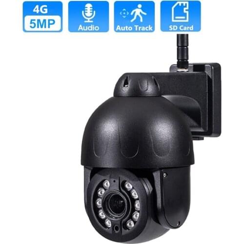4G 5MP IP Camera Ai Human Detect Auto Tracking H.265 P2P Surveillance CCTV Camera 2-Way Audio Outdoor Waterproof IR Color Night