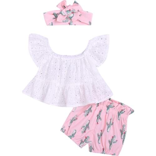 Girls off-Shoulder Lotus 3pcs Set European L3.30