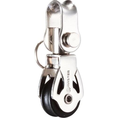 Marine Boat Yacht Sailboat Dinghy 16mm 5/8 Inch Single Swivel Shackle Block Small Boat Block Master SB-1614F