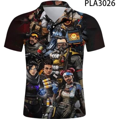 3D Printed Polo Shirt Men Ropa Apex Legends Cool Polo Homme Fashion Camisas Streetwear Casual Hombres Harajuku Short Sleeve Tops