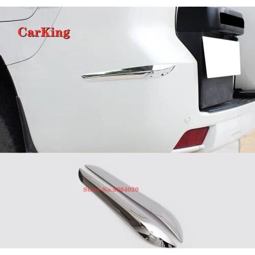 For Toyota Land Cruiser 150 Prado LC150 FJ150 2010-2016 2017 Rear Bumper Guard Cover Trim ABS Chrome Car Styling accessories