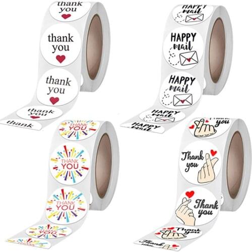 Sticker For Envelope Sealing Labels Sticker Black Transparent Black Kawaii Sticker Stationery Supply THANK You For Your Order