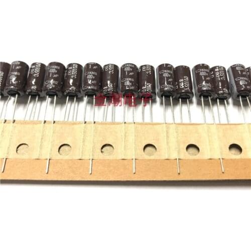 Original new 100% 400V1UF 6X11 electrolytic capacitor 105 degree EKMG401ETD010M 1UF 400V (Inductor)