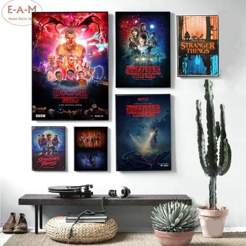 Stranger Things Kids Movie Cotton Canvas Art Print Painting Poster Wall Pictures Home Decoration Wall Decor No Frame -C
