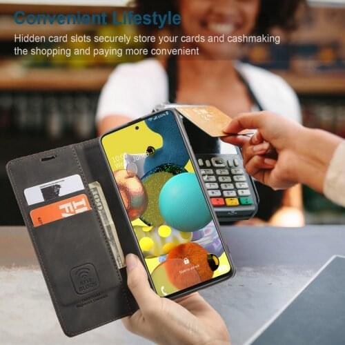 CaseMe Retro Flip A51 A41 A21S A31 Case For Samsung Note 20 S20 Ultra S10 Plus A10 A20 M31 A72 M30s A50 S A71 A52 Magnet Case