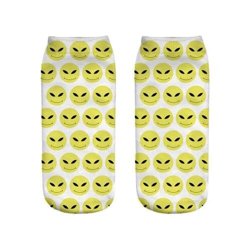 RIPND Cat Alien Animal Cartoon 3D Printed Socks for Women