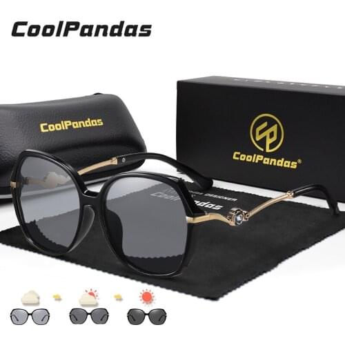 CoolPandas Luxury Sunglasses For Women Photochromic Glasses Polarized Driving Goggle Female Fashion Frame lunette de soleil