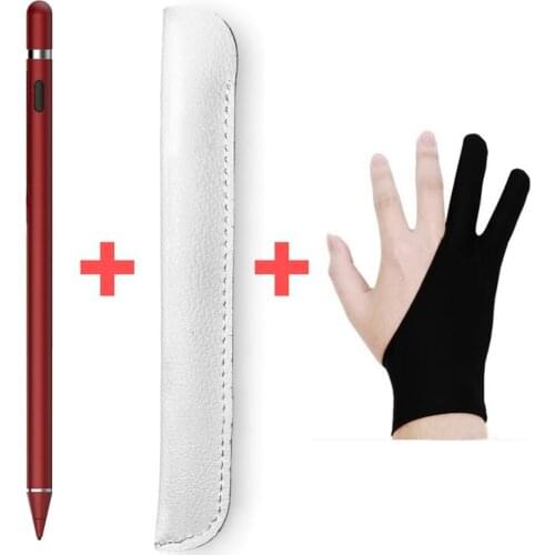 Stylus Capacitive Pen Pen Case Gloves For Apple Pencil 2 1 IPad Strokes For Tablet Universal Stylus Touch Pen