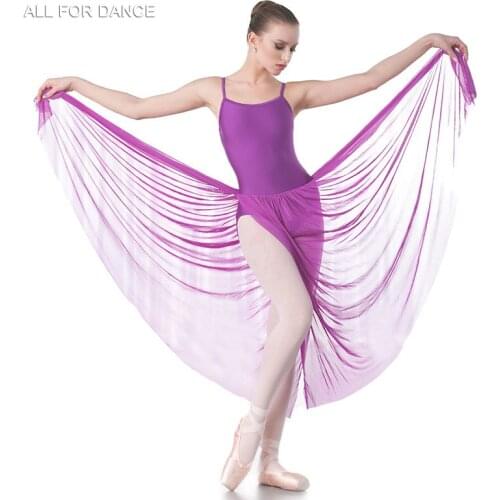 All For Dance Purple Spandex Bodice Contemporary Dance Dress For Girls&Women Ballet Dance Dress Dance Wear Dress