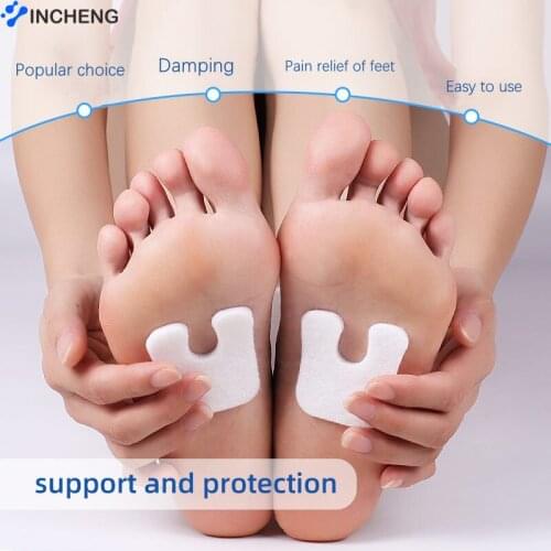 1 Pair U-Shaped Felt Pads Protect Calluses from Rubbing on Shoes Reduce Foot and Heel Pain Pack Self-Stick Pedi Cushions