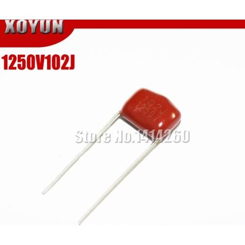 10PCS CBB28 1250V102J 1250V1NF 1250V1000PF Pitch 10mm CBB Polypropylene Film Capacitor