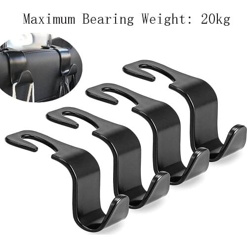 2Pcs Universal Hooks Car Seat Headrest Hook Car Back Seat Organizer Hanger Storage Purse Hook Car Handbag Clothes Grocery Bag