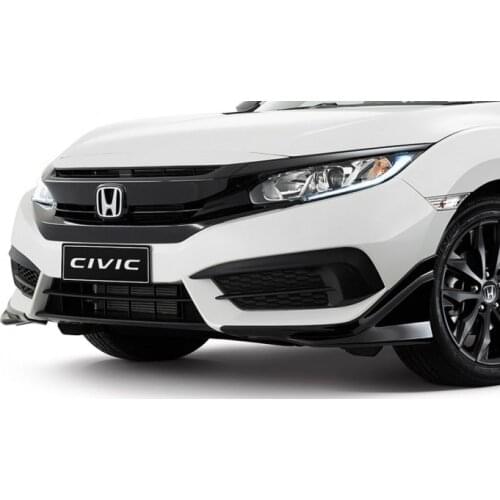 2x black car front BUMPER Splitter Honda FC5 4 Dr Sedan 2015 - 2020 Orginal Bumper Spoiler Diffuser Lip flap