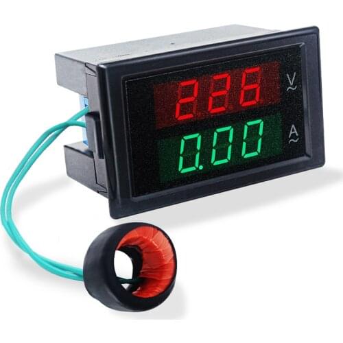 AC80-300V AC 0-100A Led Digital AC Voltmeter Ammeter Current Meter Ampere Panel Meter Volt Amp Gauge Free shipping