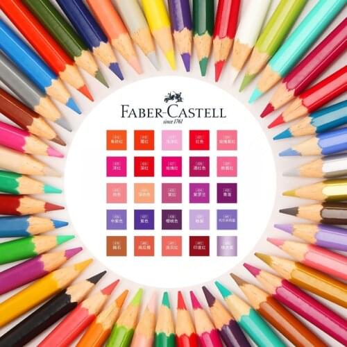 Faber Castell Watercolor Pencils Red Pink Purple Tones Skin Colors Complementary Color Student Artist Drawing Supplies